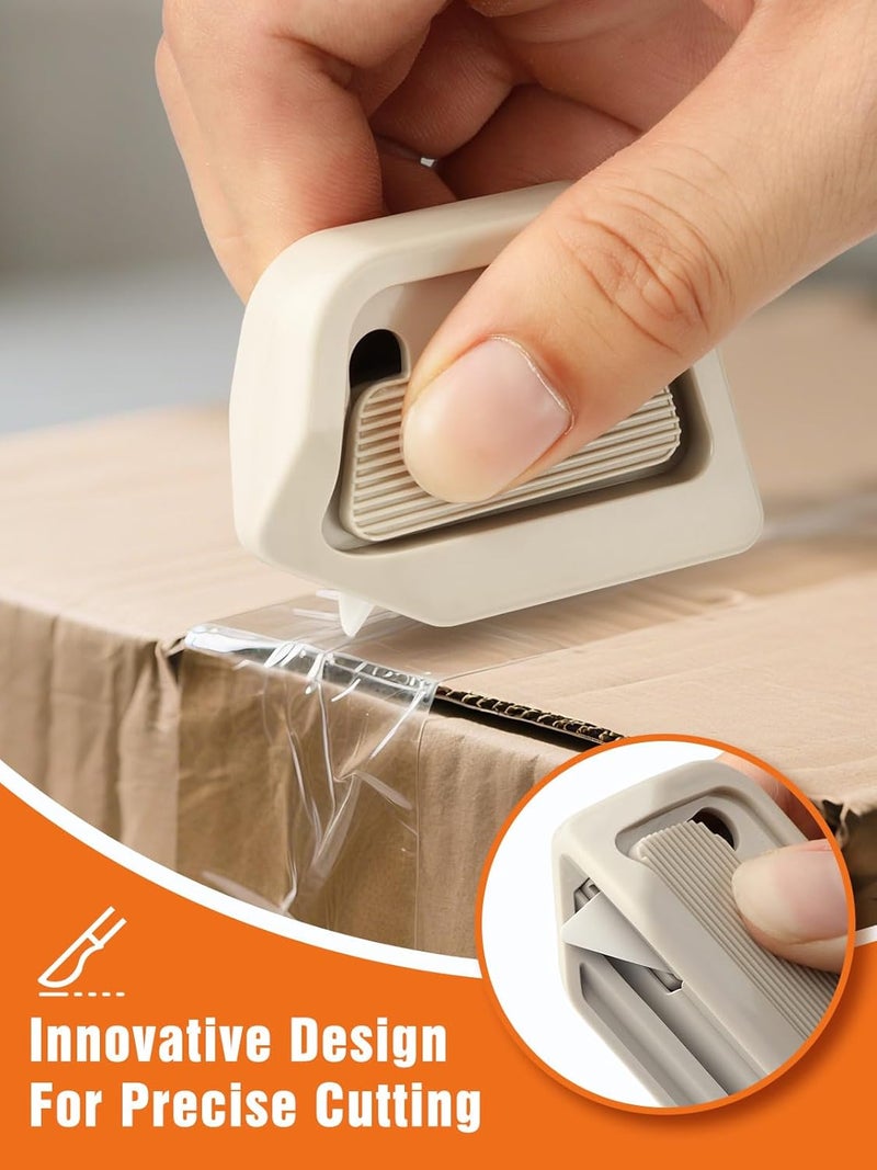 fccairms 2 PACK Magnetic Box Cutter, Retractable Utility Knife with Ceramic Blade, Stays Sharp Up to 10X Longer, Safe for Kids,Home and Office, Cardboard Cutting Tool - Image 2